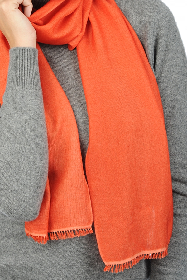 Cashmere & Seide accessoires scarva sonnige orange 170x25cm